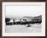 Members of the Northern Cheyenne Tribe of Montana's Tongue River Indian Reservation Framed Photographic Print