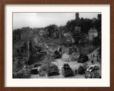 Tanks of the U.S. 7th Army Rumble Through Nuremberg Framed Photographic Print