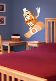 Orange M&M Snowboarder Vinilos decorativos Orange M&M Snowboarder Vinilos decorativos