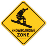 Snowboarding Zone Plaque en métal