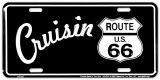 Route 66 B&W Cruisin' Blechschild