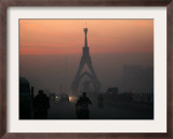 A View of Martyr's Square During Sunset Framed Photographic Print