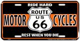 Route 66 Biker - Metal Tabela