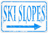 Ski Slopes Tin Sign