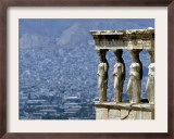 A View of Modern Athens from the Ancient Acropolis Hill Framed Photographic Print