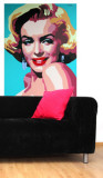 Martin Kreloff Rectangle Marilyn with Blue Background Decalque em parede Martin Kreloff Rectangle Marilyn with Blue Background Decalque em parede