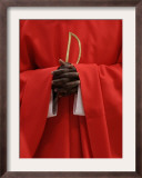 A Cardinal Puts His Hands Together Framed Photographic Print