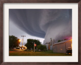 Huge Tornado Funnel Cloud Touches Down in Orchard, Iowa, Framed Photographic Print