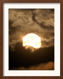 The Sun is Seen During the Solar Eclipse, in Madras, India Framed Photographic Print