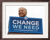 Joe Biden Speaking at Podium, Wilkes Barre, PA Framed Photographic Print