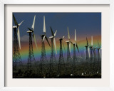Rainbow is Visible Looking West from Palm Springs, California Framed Photographic Print