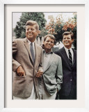 Brothers, John F. Kennedy, Robert Kennedy, and Ted Kennedy, Right, in Hyannis Port, Massachusetts Framed Photographic Print