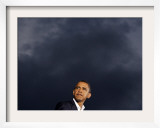 VP Candidate Senator Joe Biden Introduces Presidential Candidate Senator Barack Obama at a Rally Framed Photographic Print