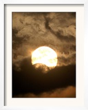 The Sun is Seen During the Solar Eclipse, in Madras, India Framed Photographic Print