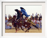 Tunisian Bedouins Demonstrate Their Riding Skills During the 36th Sahara Festival of Douz Framed Photographic Print