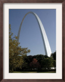 The Gateway Arch Rises High Above the Grounds of the Jefferson National Expansion Memorial Framed Photographic Print