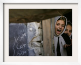 A Student Shouts at a Friend Framed Photographic Print by Saurabh Das