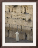 Pope Benedict XVI Stands Next to the Western Wall, Judaism's Holiest Site in Jerusalem's Old City Framed Photographic Print