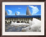 People Walk Near Red Square after the First Snow Fall in Moscow, Monday, October 30, 2006 Framed Photographic Print by Misha Japaridze