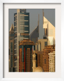 Mosque in front of the Sheik Zayed Twers in Dubai, United Arab Emirates Framed Photographic Print by Kamran Jebreili