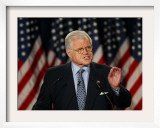 Senator Edward Kennedy Delivers Speech About the Effect of War in Iraq on America's Security Framed Photographic Print
