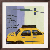 Taxi at Yellow Light Art