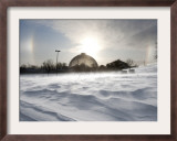 Sun Dog Forms Above the Desert Dome at Omaha's Henry Doorly Zoo, in Omaha, Nebraska Framed Photographic Print