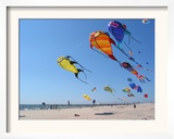 Colorful Kites Dot the Sky Framed Photographic Print