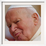 Pope John Paul II, on His Popemobile, During the Weekly General Audience in St. Peter's Square, at Framed Photographic Print
