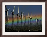 Rainbow is Visible Looking West from Palm Springs, California Framed Photographic Print
