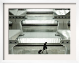 Passenger Arrives at the T4 Barajas Airport Framed Photographic Print