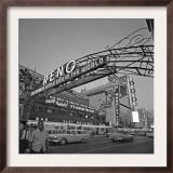 Pedestrians Cross Virginia Street as the Arch That Proclaims Reno: the Biggest Little City Framed Photographic Print