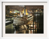 The Queen Elizabeth II Prepares to Dock at the Port of New Orleans, Mississippi River, c.2006 Framed Photographic Print by Alex Brandon