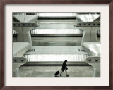 Passenger Arrives at the T4 Barajas Airport Framed Photographic Print