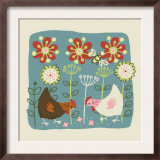 Brown and White Hens Posters