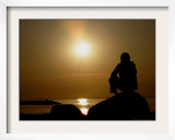 Sunset over the Baltic Sea at Heidkate, Germany Framed Photographic Print by Heribert Proepper