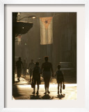 A Mother Walks Her Children to School in Old Havana, Cuba Framed Photographic Print