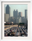 Traffic Backs up on the Downtown Connector in Atlanta Framed Photographic Print