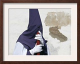 A Penitent of La Agonia Brotherhood Framed Photographic Print