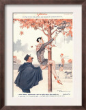 Le Sourire, Glamour Erotica Police Climbing Trees Magazine, France, 1920 Prints
