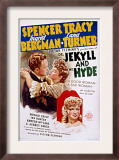 Dr. Jekyll and Mr. Hyde, Spencer Tracy, Lana Turner, Ingrid Bergman, 1941 Print