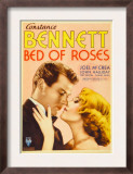 Bed of Roses, Joel Mccrea, Constance Bennett on Midget Window Card, 1933 Art