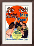 Man-Proof, Myrna Loy, Franchot Tone, Rosalind Russell, Walter Pidgeon on Midget Window Card, 1938 Posters