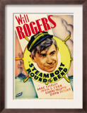 Steamboat Round the Bend, Will Rogers on Midget Window Card, 1935 Print