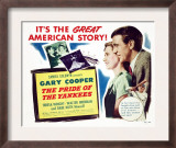 The Pride of the Yankees, Teresa Wright, Gary Cooper, Babe Ruth, 1942 Posters
