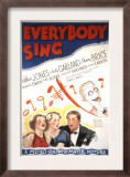 Everybody Sing, Allan Jones, Fanny Brice, Judy Garland, Lynne Carver, 1938 Print