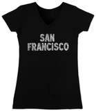 Women's: V-Neck- San Francisco Neighborhoods T-Shirts