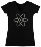Women's: V-Neck- Atom out of the Periodic Table Shirt