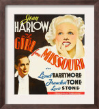 Girl from Missouri, Franchot Tone, Jean Harlow on Window Card, 1934 Posters
