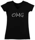 Juniors: V-Neck- OMG T-shirts